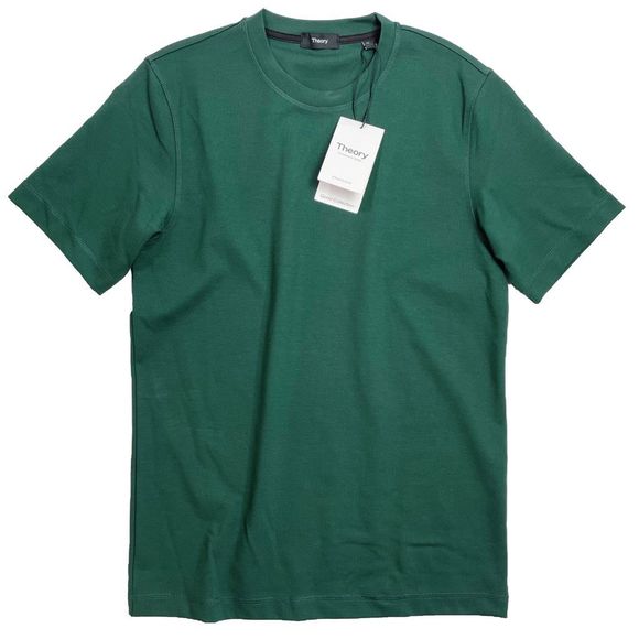 Theory Ryder Tee Relay Jersey Knit Short Sleeve Pine Green XS NWT - Picture 1 of 7